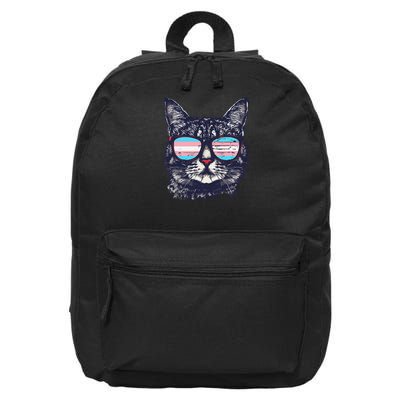 Transgender Cat LGBT Transsexual Flag Trans Transsexuality 16 in Basic Backpack