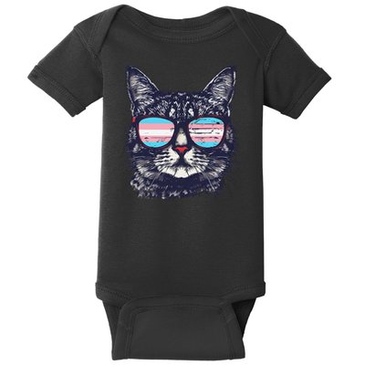 Transgender Cat LGBT Transsexual Flag Trans Transsexuality Baby Bodysuit