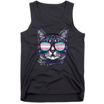 Transgender Cat LGBT Transsexual Flag Trans Transsexuality Tank Top