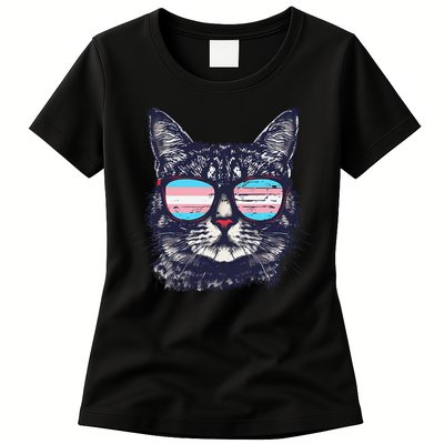 Transgender Cat LGBT Transsexual Flag Trans Transsexuality Womens T-Shirt