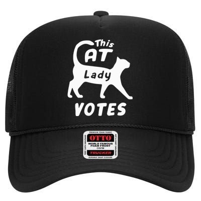 This Cat Lady Votes High Crown Mesh Back Trucker Hat