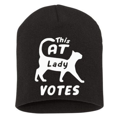 This Cat Lady Votes Short Acrylic Beanie