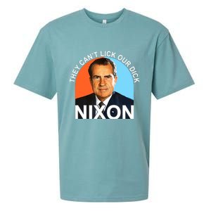 They Cant Lick Our Dick President Richard Milhous Nixon Sueded Cloud Jersey T-Shirt