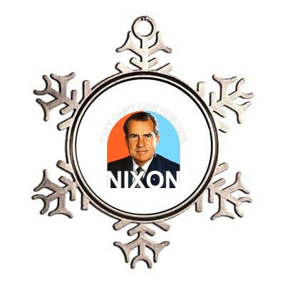 They Cant Lick Our Dick President Richard Milhous Nixon Metallic Star Ornament