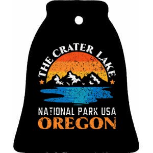 The Crater Lake National Park Usa Oregon America Ceramic Bell Ornament