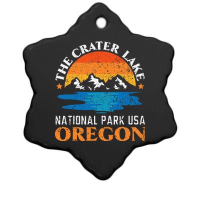 The Crater Lake National Park Usa Oregon America Ceramic Star Ornament