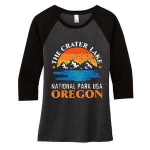 The Crater Lake National Park Usa Oregon America Women's Tri-Blend 3/4-Sleeve Raglan Shirt