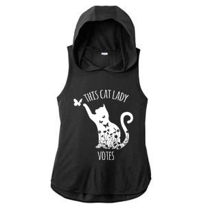 This Cat Lady Votes Ladies Is Voting Kamala Ladies PosiCharge Tri-Blend Wicking Draft Hoodie Tank