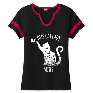 This Cat Lady Votes Ladies Is Voting Kamala Ladies Halftime Notch Neck Tee