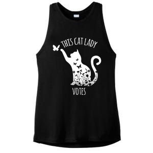 This Cat Lady Votes Ladies Is Voting Kamala Ladies PosiCharge Tri-Blend Wicking Tank