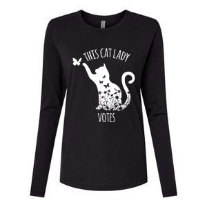 This Cat Lady Votes Ladies Is Voting Kamala Womens Cotton Relaxed Long Sleeve T-Shirt