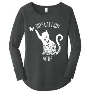 This Cat Lady Votes Ladies Is Voting Kamala Women's Perfect Tri Tunic Long Sleeve Shirt