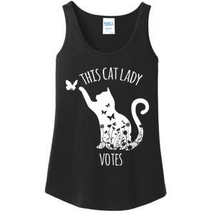 This Cat Lady Votes Ladies Is Voting Kamala Ladies Essential Tank