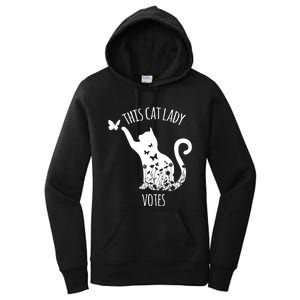 This Cat Lady Votes Ladies Is Voting Kamala Women's Pullover Hoodie