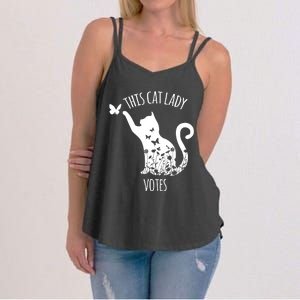 This Cat Lady Votes Ladies Is Voting Kamala Women's Strappy Tank