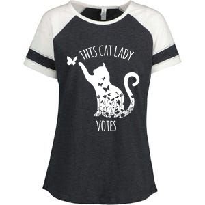 This Cat Lady Votes Ladies Is Voting Kamala Enza Ladies Jersey Colorblock Tee