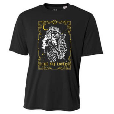 The Cat Lover Vintage Tarot Card Magic Occult Supernatural Cooling Performance Crew T-Shirt