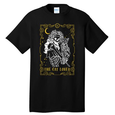 The Cat Lover Vintage Tarot Card Magic Occult Supernatural Tall T-Shirt