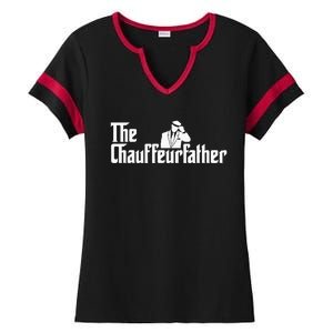 The Chauffeurfather Limousine Personal Driver Chauffeur Ladies Halftime Notch Neck Tee