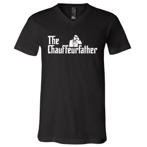 The Chauffeurfather Limousine Personal Driver Chauffeur V-Neck T-Shirt