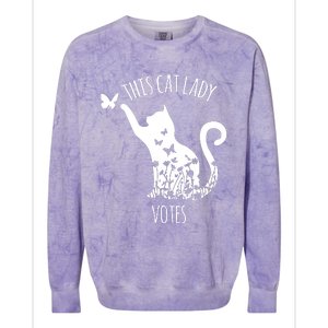 This Cat Lady Votes Ladies Is Voting Kamala Colorblast Crewneck Sweatshirt