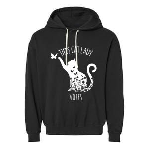 This Cat Lady Votes Ladies Is Voting Kamala Garment-Dyed Fleece Hoodie