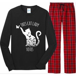 This Cat Lady Votes Ladies Is Voting Kamala Long Sleeve Pajama Set