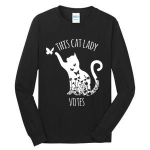 This Cat Lady Votes Ladies Is Voting Kamala Tall Long Sleeve T-Shirt