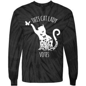 This Cat Lady Votes Ladies Is Voting Kamala Tie-Dye Long Sleeve Shirt