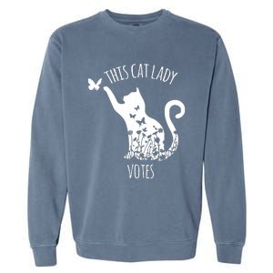 This Cat Lady Votes Ladies Is Voting Kamala Garment-Dyed Sweatshirt