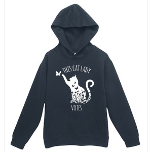 This Cat Lady Votes Ladies Is Voting Kamala Urban Pullover Hoodie