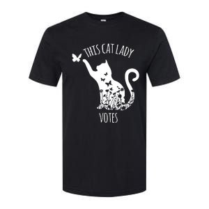 This Cat Lady Votes Ladies Is Voting Kamala Softstyle CVC T-Shirt