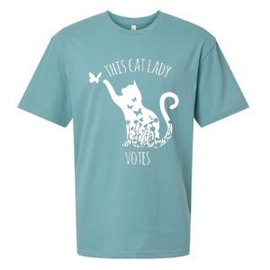 This Cat Lady Votes Ladies Is Voting Kamala Sueded Cloud Jersey T-Shirt