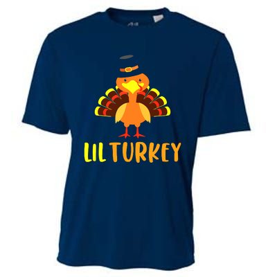 Thanksgiving Cute Lil Turkey Toddler Boys Thanksgiving Cooling Performance Crew T-Shirt