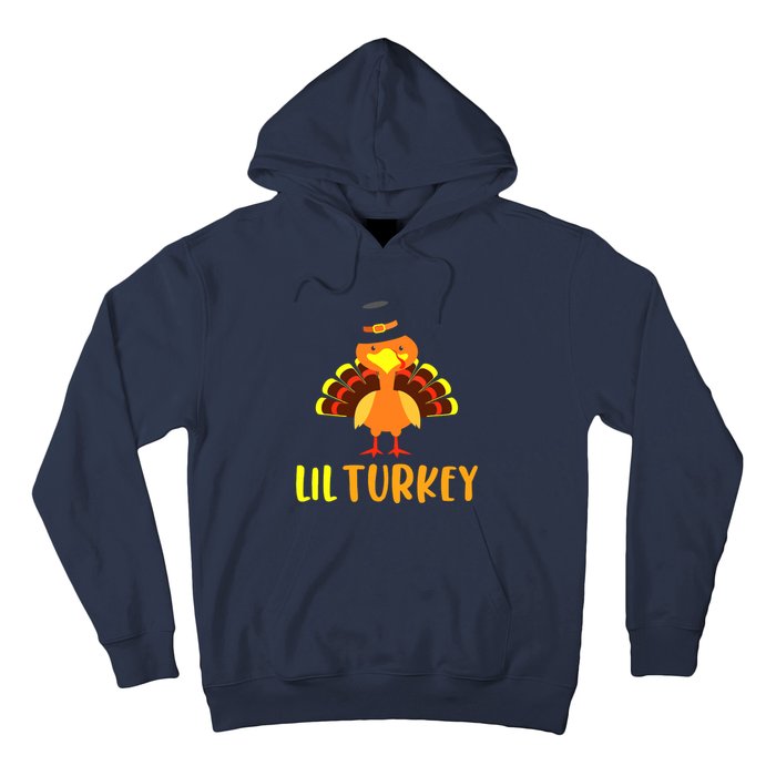 Thanksgiving Cute Lil Turkey Toddler Boys Thanksgiving Hoodie