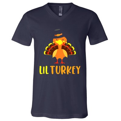 Thanksgiving Cute Lil Turkey Toddler Boys Thanksgiving V-Neck T-Shirt