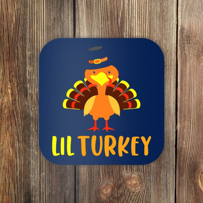 Thanksgiving Cute Lil Turkey Toddler Boys Thanksgiving Coaster