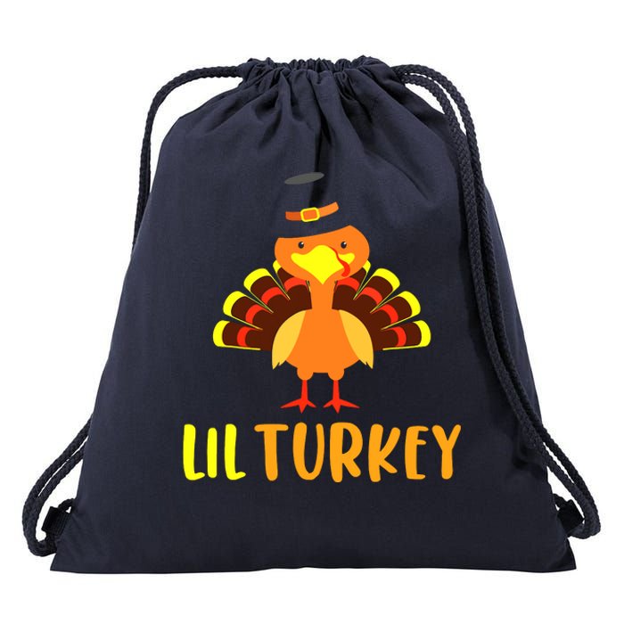 Thanksgiving Cute Lil Turkey Toddler Boys Thanksgiving Drawstring Bag