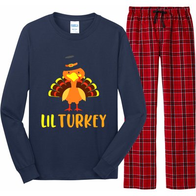 Thanksgiving Cute Lil Turkey Toddler Boys Thanksgiving Long Sleeve Pajama Set