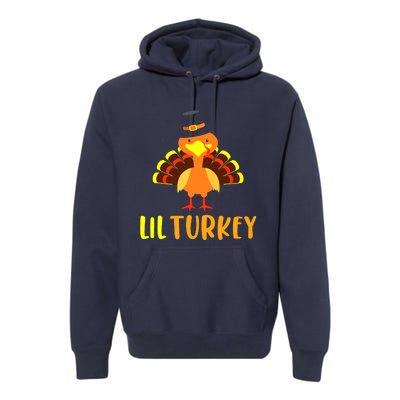 Thanksgiving Cute Lil Turkey Toddler Boys Thanksgiving Premium Hoodie