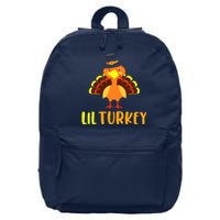 Thanksgiving Cute Lil Turkey Toddler Boys Thanksgiving 16 in Basic Backpack