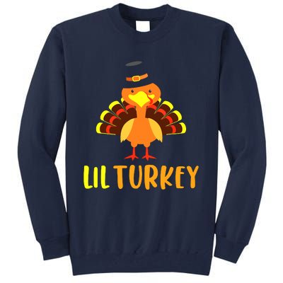 Thanksgiving Cute Lil Turkey Toddler Boys Thanksgiving Tall Sweatshirt