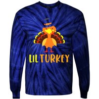 Thanksgiving Cute Lil Turkey Toddler Boys Thanksgiving Tie-Dye Long Sleeve Shirt