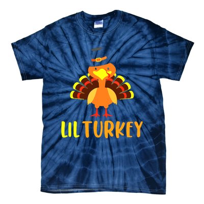 Thanksgiving Cute Lil Turkey Toddler Boys Thanksgiving Tie-Dye T-Shirt