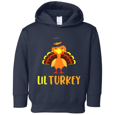 Thanksgiving Cute Lil Turkey Toddler Boys Thanksgiving Toddler Hoodie