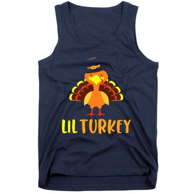 Thanksgiving Cute Lil Turkey Toddler Boys Thanksgiving Tank Top