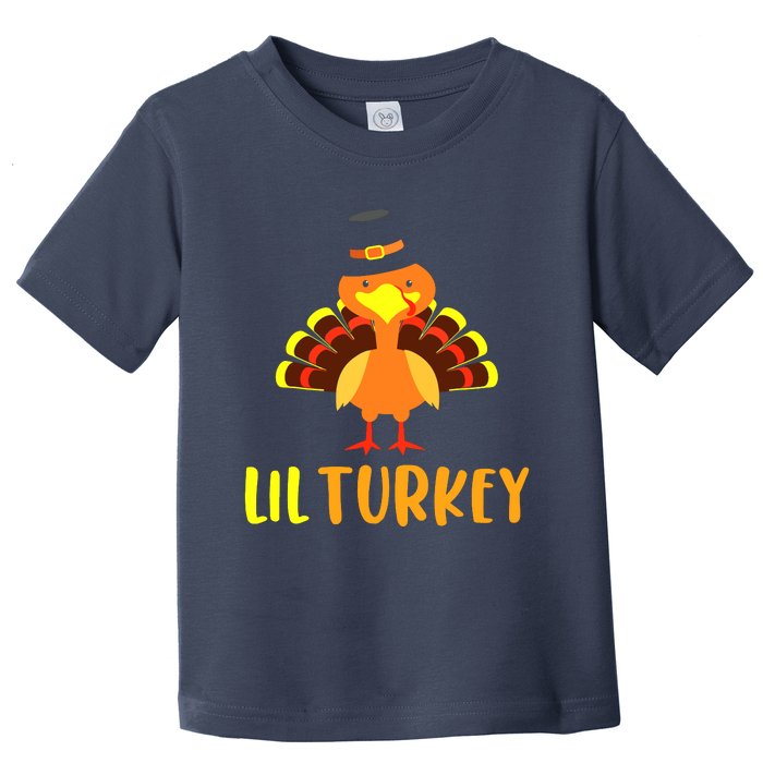 Thanksgiving Cute Lil Turkey Toddler Boys Thanksgiving Toddler T-Shirt