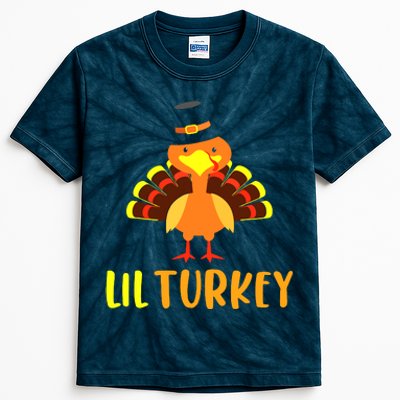 Thanksgiving Cute Lil Turkey Toddler Boys Thanksgiving Kids Tie-Dye T-Shirt