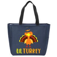 Thanksgiving Cute Lil Turkey Toddler Boys Thanksgiving Zip Tote Bag