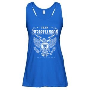 Team Christianson Lifetime Member Last Name Gift Ladies Essential Flowy Tank